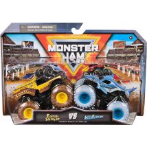 Coffret 2 Monster Jam 1/64 Serie 31 : Megalodon Vs Earth Shaker - Vehicule Miniature Metal - Spin Master - Spin Master