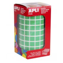 Gommettes Rouleau Carré 10x10 Mm Vert X 6 372 - Apli