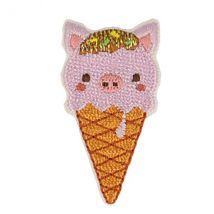 Lot De 3 Écussons Thermocollants Animaux Glaces Cochon 2,3cm X 4,2cm - My mercerie