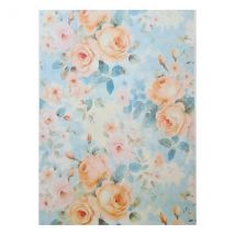 1 Feuille De Papier De Riz 21 X 29,7 Cm Ab Studio Milky Valley Rose Orange 314 Scrapbooking