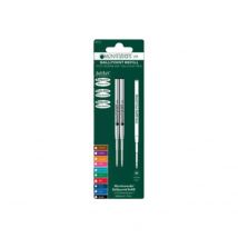 Blister 2 Recharges Billes Bleu Pointe Moyenne Compatible Avec Montblanc Bleu Carpentras Sign - Carpentras
