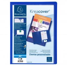 Chemise De Présentation Polypropylène Souple Krea Cover - A4 - Bleu - X 30 - Exacompta