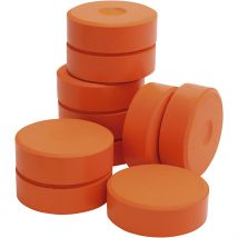 Peinture Aquarelle À La Tempera, H : 19 Mm, D 57 Mm, Orange, 10pièces/ 1 Pq. - CC Hobby