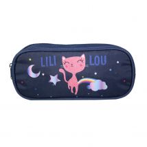 Trousse Scolaire Rectangulaire Lili Lou Bleu Bagtrotter - Bagtrotter