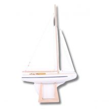 Le Beajour Blanc- Le Voilier En Bois 30cm - Maison Tirot