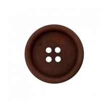 Boutons De Chemise En Corozo 4 Trous 15mm X4 - Prym Brun Fonce Marron