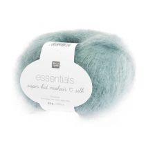 Fil À Tricoter Essentials Super Kid Mohair Loves Silk: Luxe, Douceur Et Créativité - 25gr - Rico Design 06 Bleu Aqua