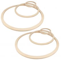 6 Cercles En Bois 13, 26 Et 40 Cm - Artemio