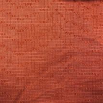 Tissu Voile De Coton Plumetis Dobby Sur Fond Paprika - Au Mètre - Craftine