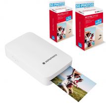 Agfa Photo - Pack Imprimante Realipix Mini P + Cartouches Et Papiers Amc Pour 100 Photos - Imprimante Photo Format 5,3 X 8,6 Cm Via Bluetooth - 