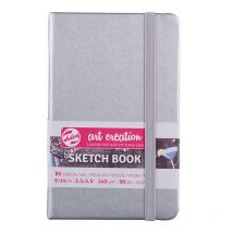 Carnet Croquis 9x14 Cm - 80 Feuilles - 140g - Argent - Royal Talens