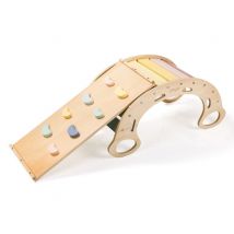 Balançoire Montessori 5en1 + Planche 2en1 Pastel - EliNeli