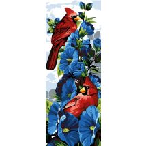 Canevas Antique Plume Et Pétale 25x60cm - SEG