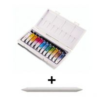 Boîte De Peinture Aquarelle Sennelier La Petite Aquarelle 12 X 10ml Crayon Estompe