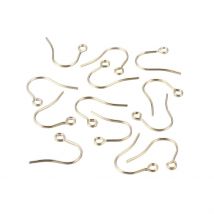 20 Crochets Boucles D'Oreilles Metal Dore 18 Mm Acier Inoxydable 304 Plaqué Or 18 K - Bijoux Perles - La boutique de Karine
