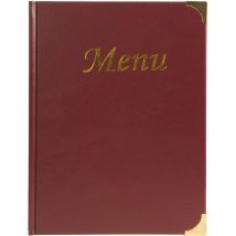 Menu De Restaurant - Protège Menu - A4 - Couverture Rouge - 8 Pages - Insectlore