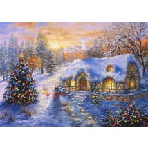 Puzzle 2000 Pièces - Christmas Cottage - Bluebird Puzzle