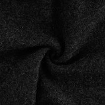 Tissu Laine Bouillie Isolde Uni Noir - Craftine