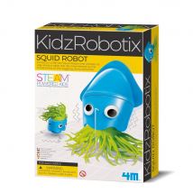 4m kidzrobotix: robot Calamar 8,5x7x14cm, Avec Des instructions détaillées, fonctionne Sur Piles 2x1.5v Aaa (excl.), Boîte, 8+ - Version Anglaise