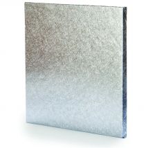 Plateau Carré Gâteau - Argent (25 Cm) - CREATIVE PARTY