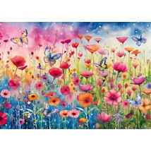 Puzzle 1000 Pièces - Prairie De Coquelicots - Schmidt Spiele