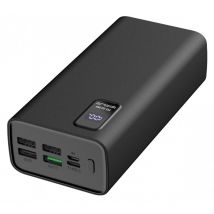 Platinet Batterie De Secours 30000mah Pd 22w Affichage Led Et Technologie Quick Charge Noir - PLATINET