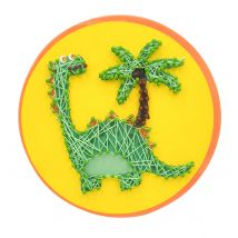 Tableau De Fil Tendu String Art Pour Enfant Dino 21 Cm - Megacrea DIY
