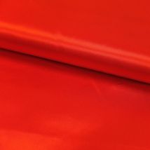 Tissu Satin Uni Rouge X1m - Craftine