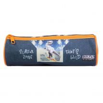 Trousse Scolaire Ronde Vorax Bleue Dinosaure Surf - Bagtrotter - Bagtrotter