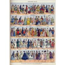 Puzzle 500 Pièces - Illustration Du Larousse : Costumes Civils - Grafika
