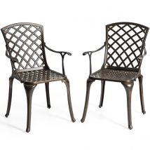 Lot De 2 Chaises De Salle À Manger Polyvalentes En Fonte D'Aluminium - - PAS DE MARQUE -