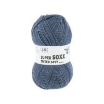 Pelote À Tricoter Super Soxx Tweed 6 Fils - 150 Gr - Lang Yarns : La Laine Robuste, Chaude Et Élégante 0034 Bleu - LangYarns