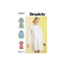 Patron Simplicity 9744 - Robe Du 36 Au 54 Fr Taille N°fr 46-54