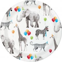 8 Petites Assiettes Animaux De Fête - CREATIVE PARTY