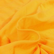 Tissu Jersey Coton Smocké Uni Jaune - Au Mètre - Craftine