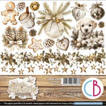 24 Papiers De Die Cuts Scrapbooking Carterie 15 X 15 Cm Ciao Bella Winter Season - CIAO BELLA
