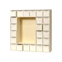 Calendrier De L'Avent Niche Diy En Bois - 34x34x8 Cm - Artemio