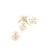 Lot De 3 Boutons Ancre Ivoire - MyMercerie