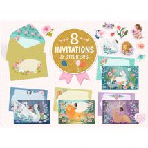 Boite D Invitations Créatures Merveilleuses - Djeco
