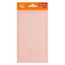 Lettres Alphabet Et Chiffres Transfert Blanc 6mm Avec Empattement - Apli
