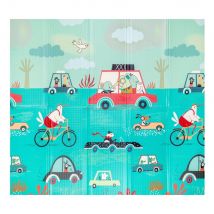Tapis D'Eveil Pliable Réversible Bébé Premium Mer & Voiture Par Kidolo