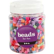 Assortiment De Perles Carrées 8 X 8 Mm - Environ 950 Pcs - CC Hobby