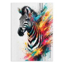 Affiche - Colorful Zebra - Andreas Magnusson - Wall Editions