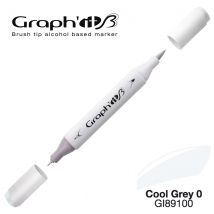 Marqueur Manga À L'Alcool Graph'it Brush 9100 Cool Grey 0 - Graph'IT