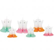 Set De 6 Décorations À Suspendre Fantômes En Nid D'Abeille - Meri Meri