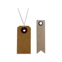 Etiquettes Kraft 4 X 2 Cm Avec Fil Métal + 20 Étiquettes Kraft Fanion - Youdoit