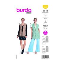 Patron Burda 5827 - Gilet A Revers Allongé Du 36 Au 46 Fr Taille N°fr 36-46