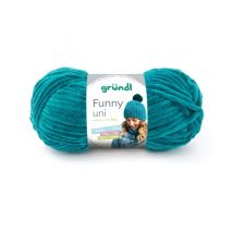Fil À Tricoter Effet Velour Funny - Grundl - 100 Gr - Oeko-tex 18 Vert - Gründl