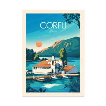 Affiche 30x40 Cm - Corfu Greece - Studio Inception - Wall Editions