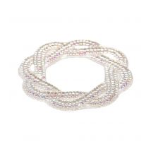 Motif Entrelacs Perles Thermocollant 60mm Argent - MyMercerie